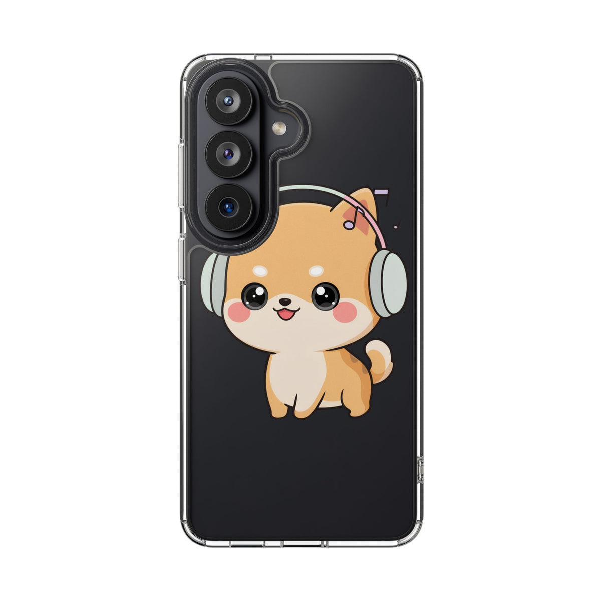 Kawaii Shiba Inu Phone Case – Music Lover Clear Case