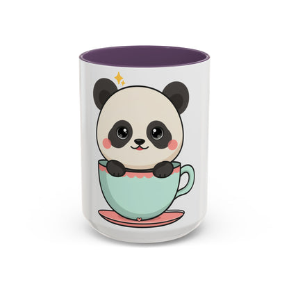 Kawaii Panda Accent Coffee Mug for Panda Lovers