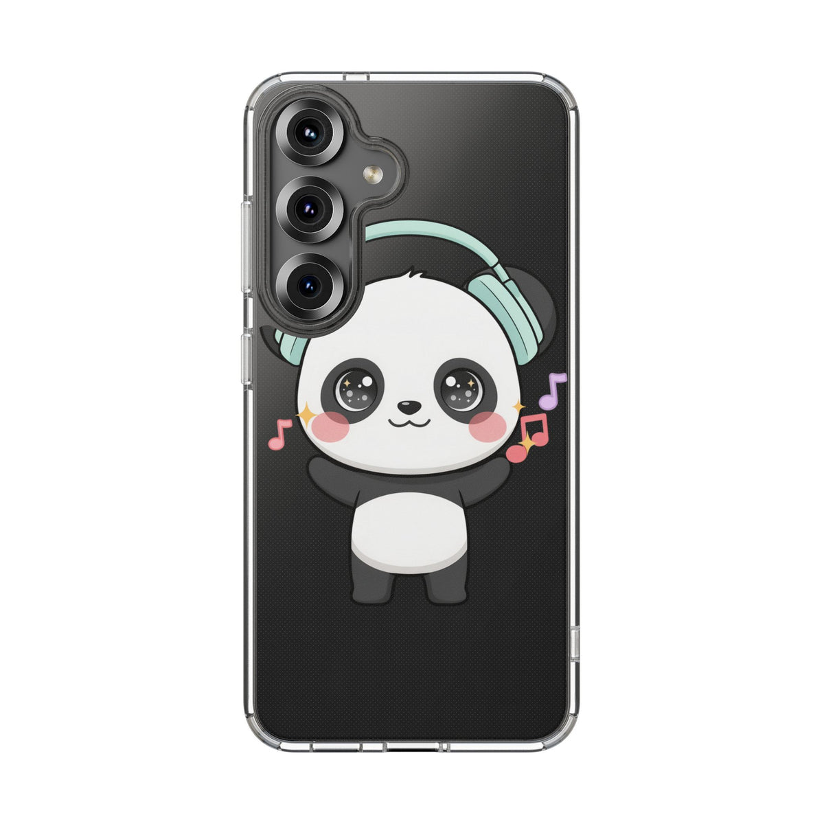 Kawaii Panda Phone Case with Headphones