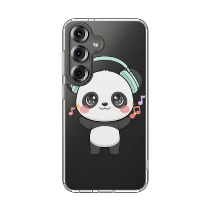 Kawaii Panda Phone Case with Headphones