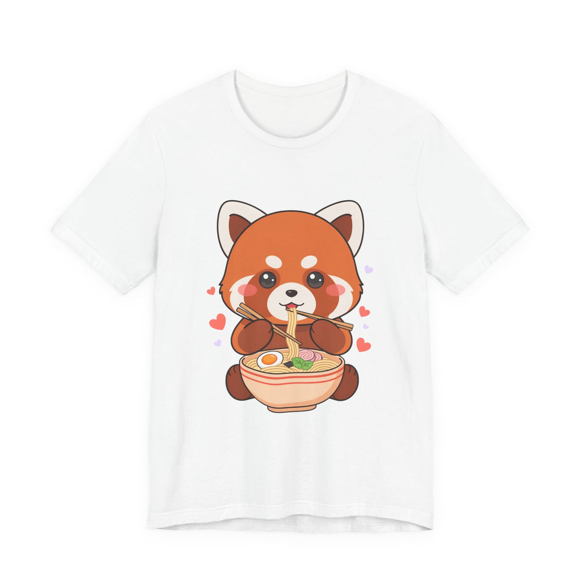 Kawaii Red Panda Ramen T-Shirt for Cozy Foodie Style