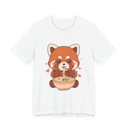 Kawaii Red Panda Ramen T-Shirt for Cozy Foodie Style