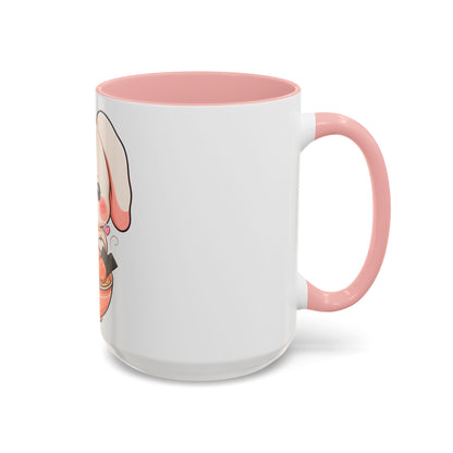 Kawaii Ramen Bunny Accent Coffee Mug, 11 oz or 15 oz