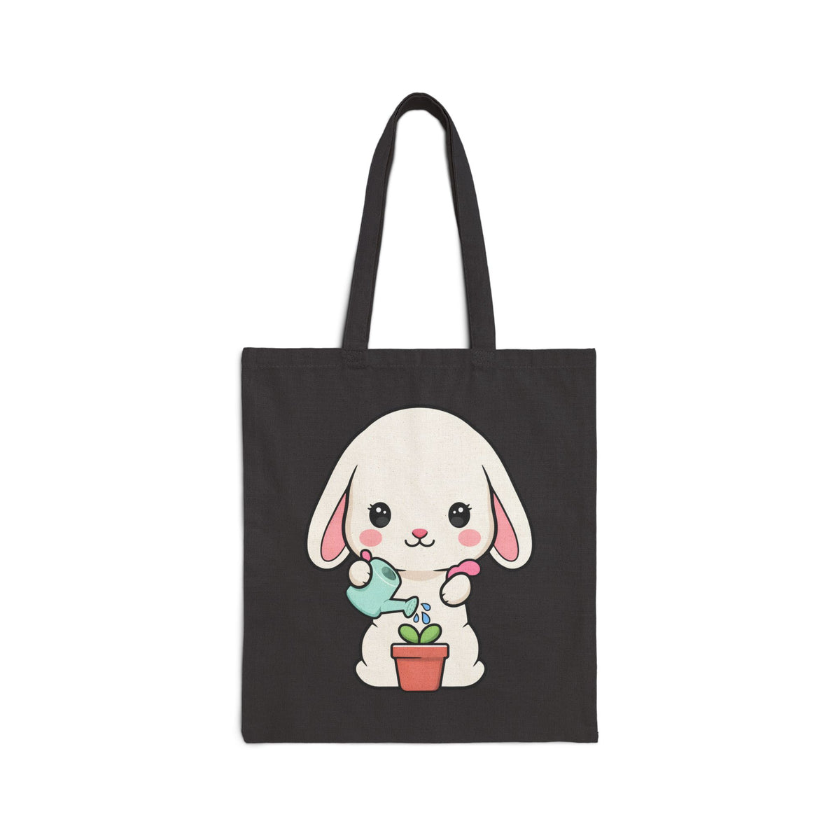 Kawaii Bunny Tote Bag for Plant Lovers