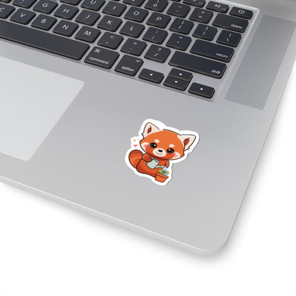 Red Panda Plant Lover Sticker for Gardening Gifts