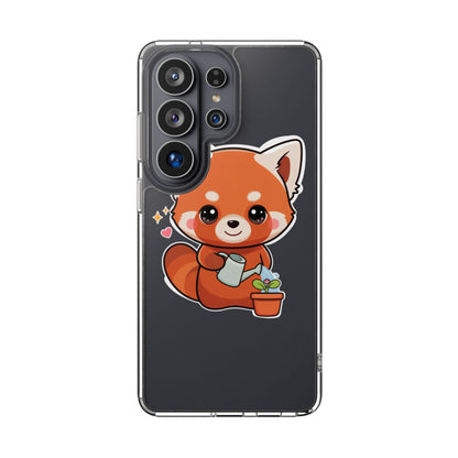 Red Panda Phone Case, Cute Plant Lover Gift