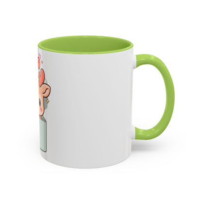 Kawaii Reindeer Christmas Mug, 11oz or 15oz Accent Coffee Mug