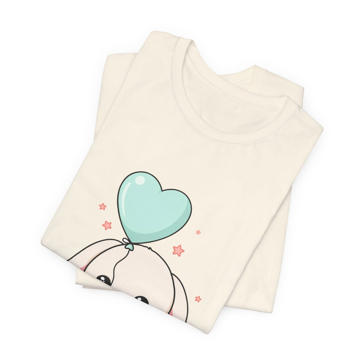 Kawaii Bunny T-Shirt with Balloon – Cute Chibi Rabbit Tee
