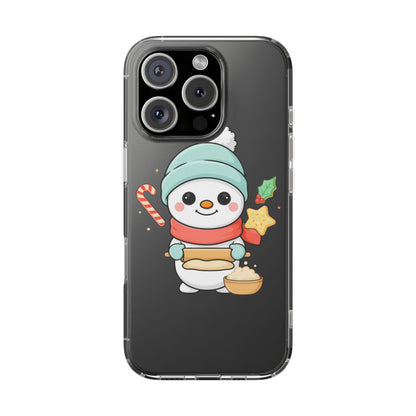 Christmas Snowman Phone Case, Cute Cookie Baker