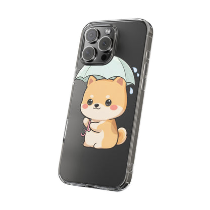 Shiba Inu Phone Case, Kawaii Rainy Day Pup