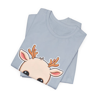 Kawaii Reindeer T-Shirt for Cozy Holiday Errands