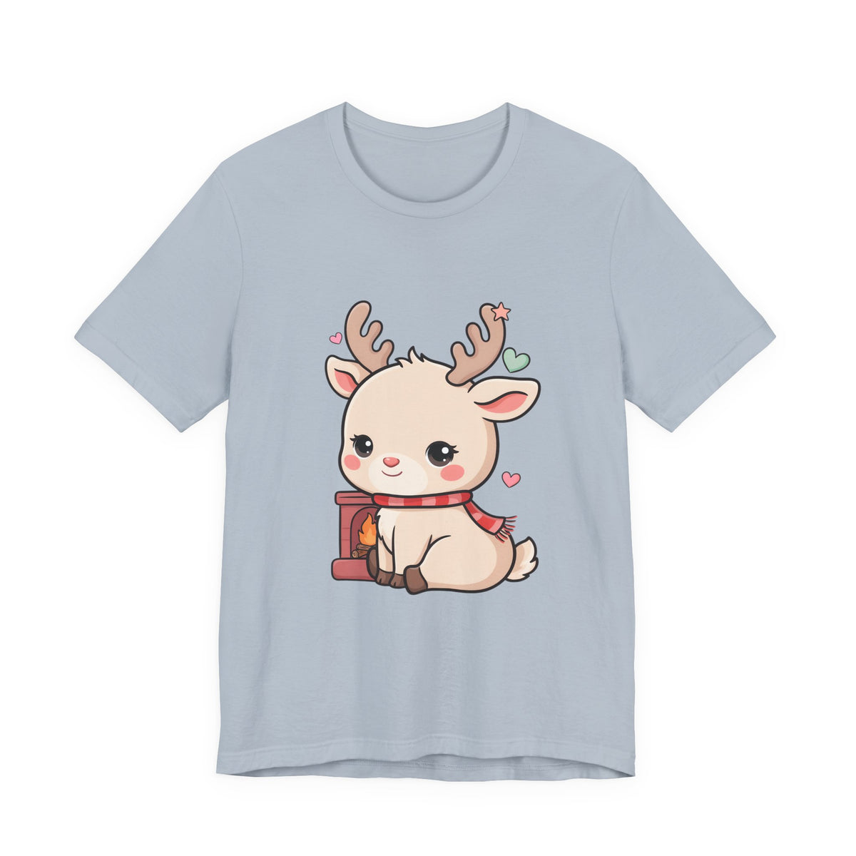 Kawaii Reindeer T-Shirt for Cozy Christmas Fans