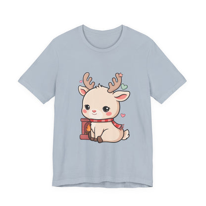 Kawaii Reindeer T-Shirt for Cozy Christmas Fans