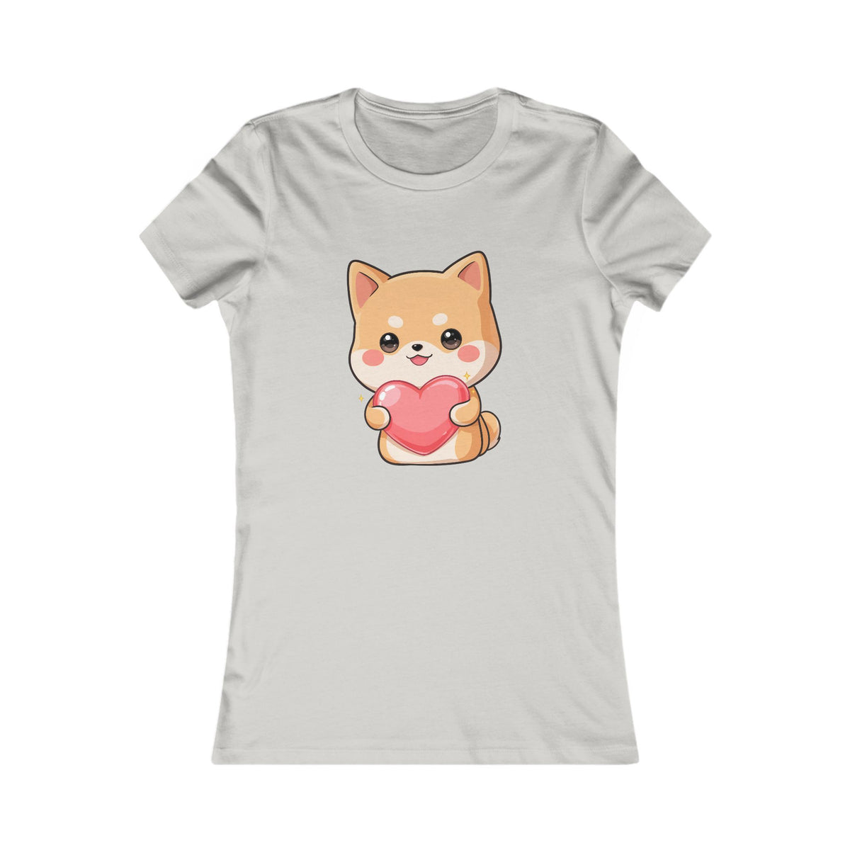Kawaii Shiba Inu Women's Tee – Cute Heart Dog Shirt