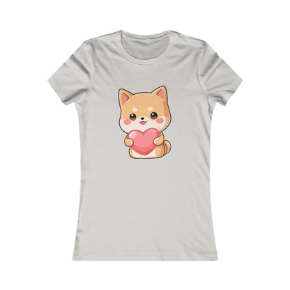 Kawaii Shiba Inu Women's Tee – Cute Heart Dog Shirt