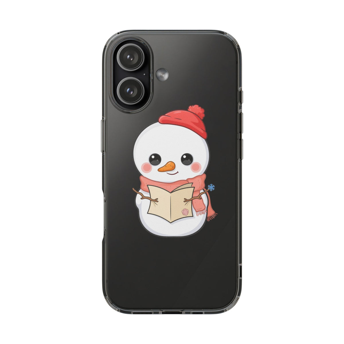 Kawaii Snowman Phone Case Reading to Santa