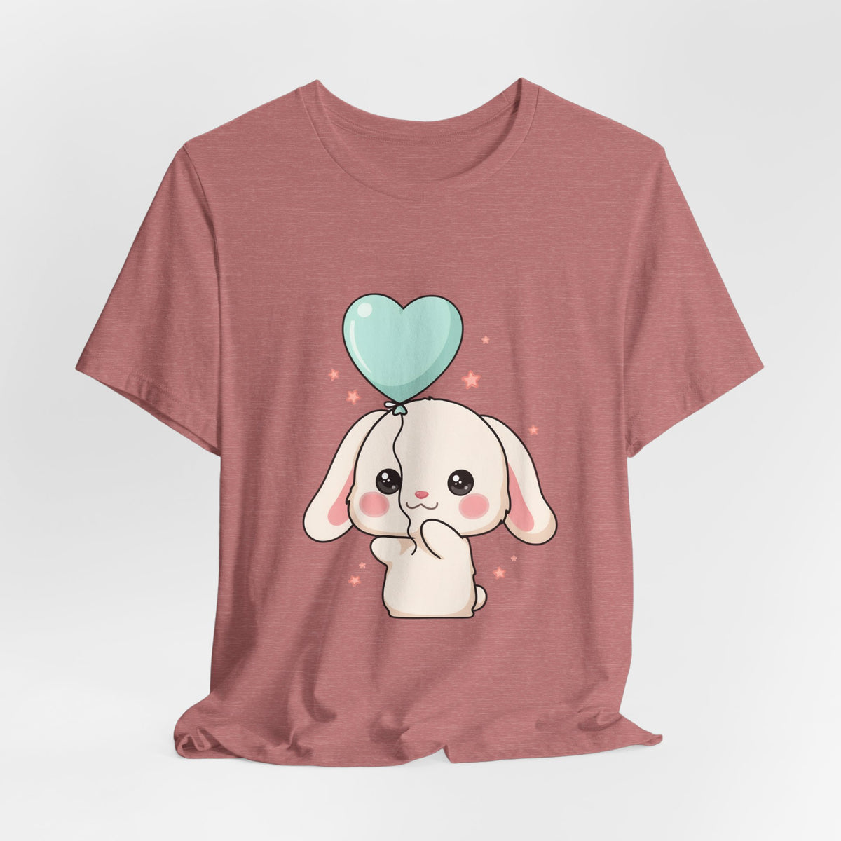 Kawaii Bunny T-Shirt with Balloon – Cute Chibi Rabbit Tee