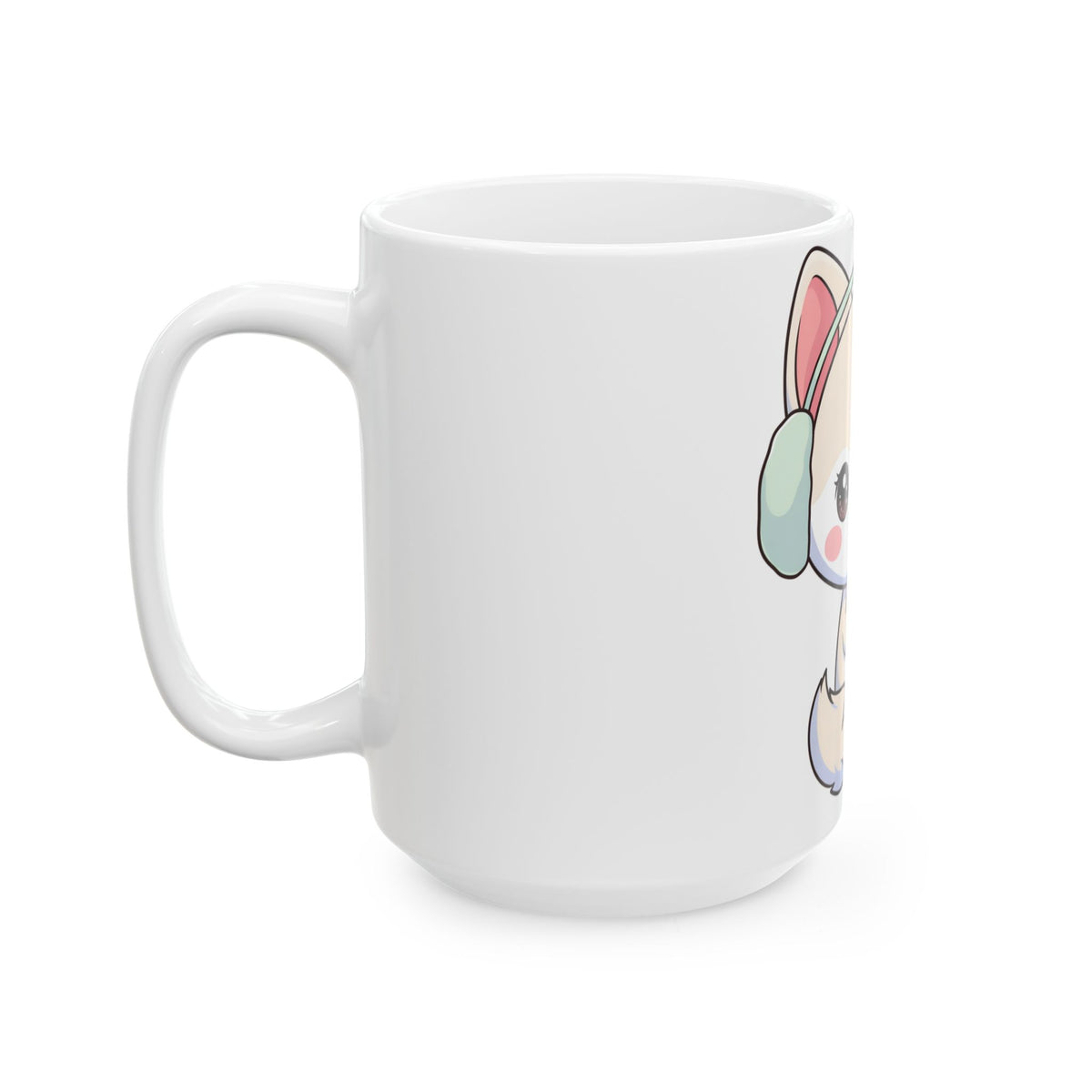 Kawaii Arctic Fox Mug, Cute Winter Gift for Fox Lovers