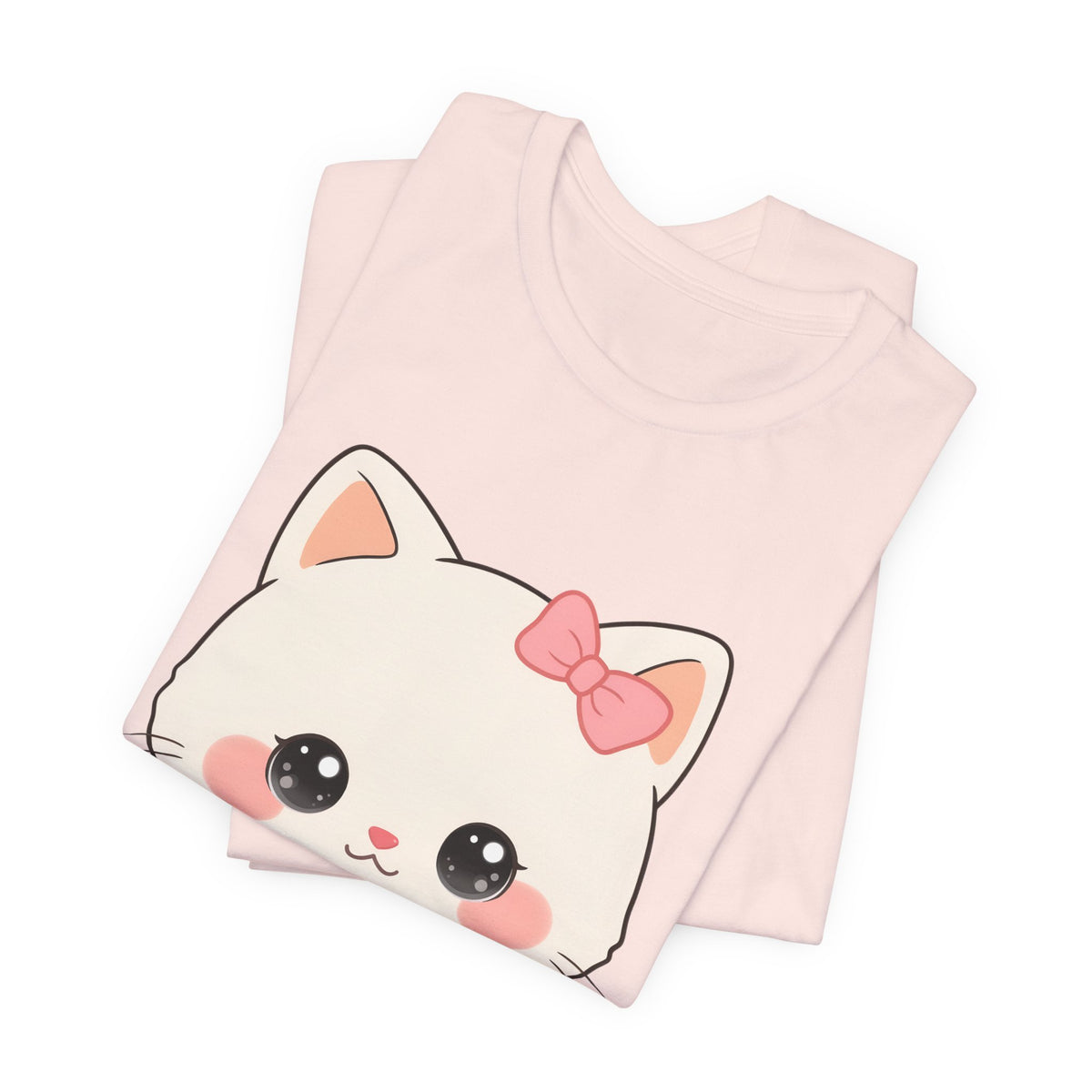 Kawaii Cat T-Shirt, Cozy Blanket Kitty for Cat Lovers