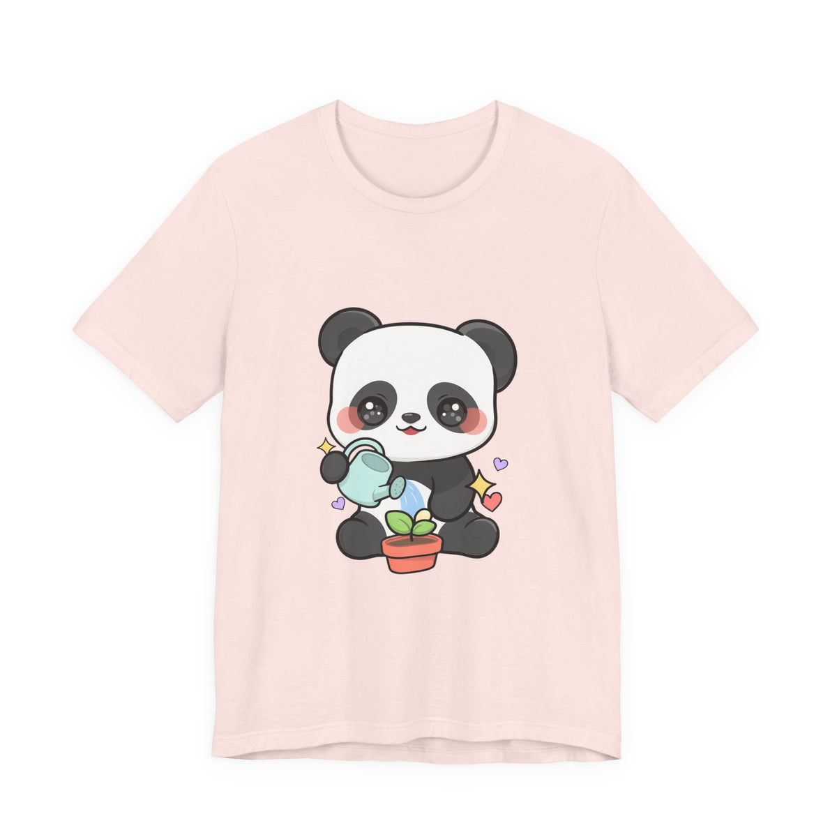 Kawaii Panda T-Shirt, Cute Plant Lover Gift