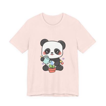 Kawaii Panda T-Shirt, Cute Plant Lover Gift