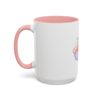 Kawaii Bunny Accent Coffee Mug, Dreamy Cute Animal Gift