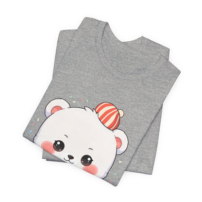Christmas Cookie Baking Polar Bear Tee, Kawaii Holiday Shirt