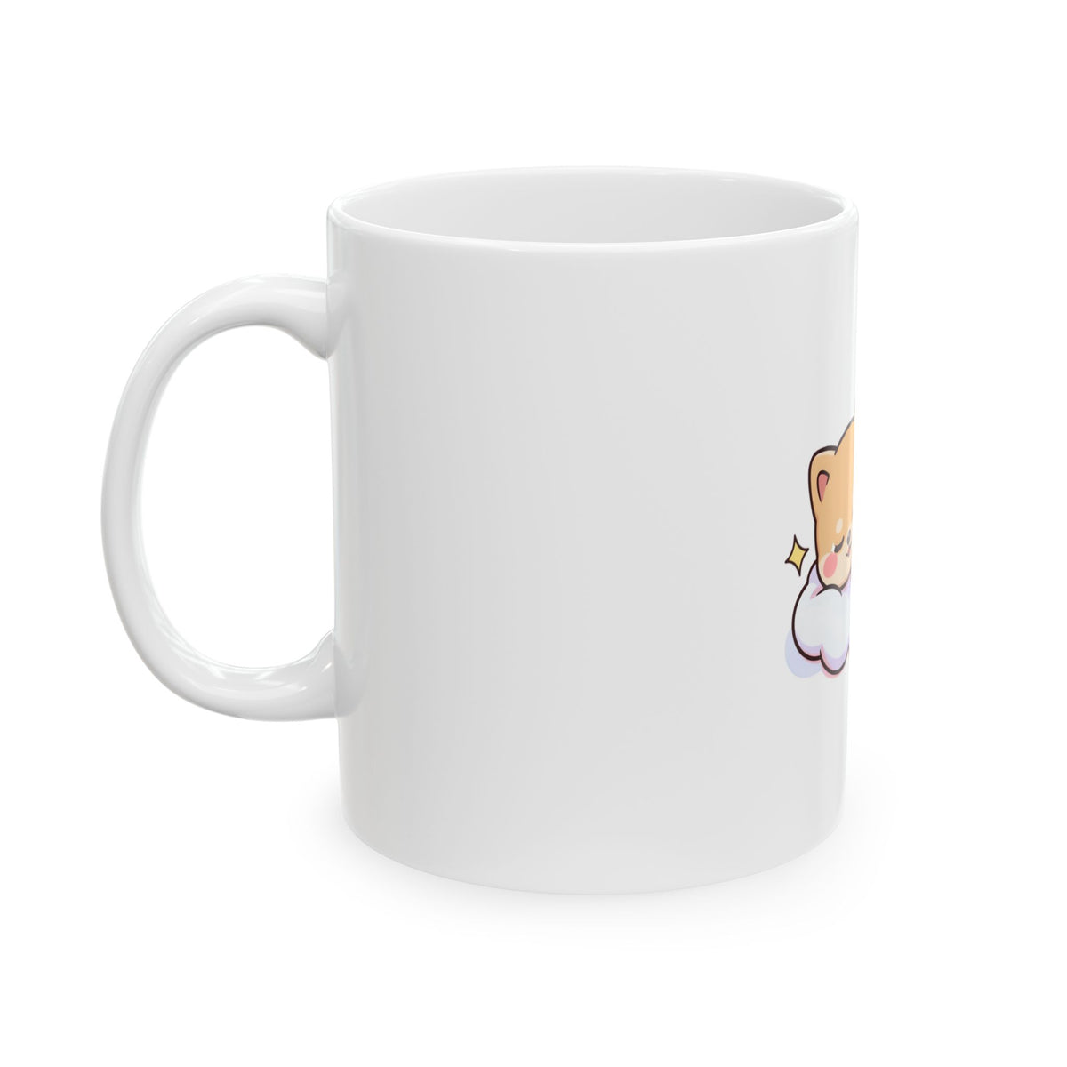 Sleeping Shiba Inu Mug, Cute Kawaii Dog Coffee Cup