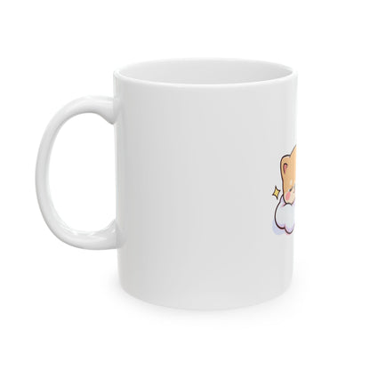 Sleeping Shiba Inu Mug, Cute Kawaii Dog Coffee Cup