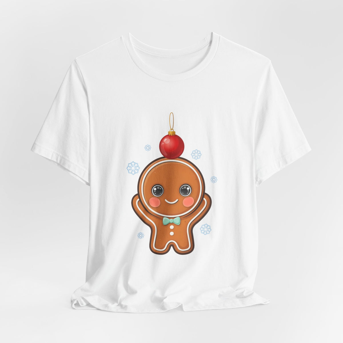 Kawaii Gingerbread Christmas Tee, Cute Holiday Unisex Shirt