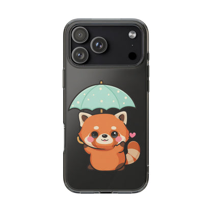 Kawaii Red Panda Clear Impact-Resistant Case