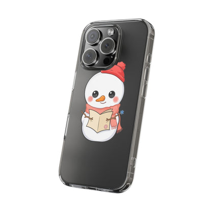 Kawaii Snowman Phone Case Reading to Santa