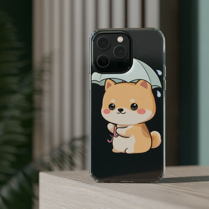 Shiba Inu Phone Case, Kawaii Rainy Day Pup