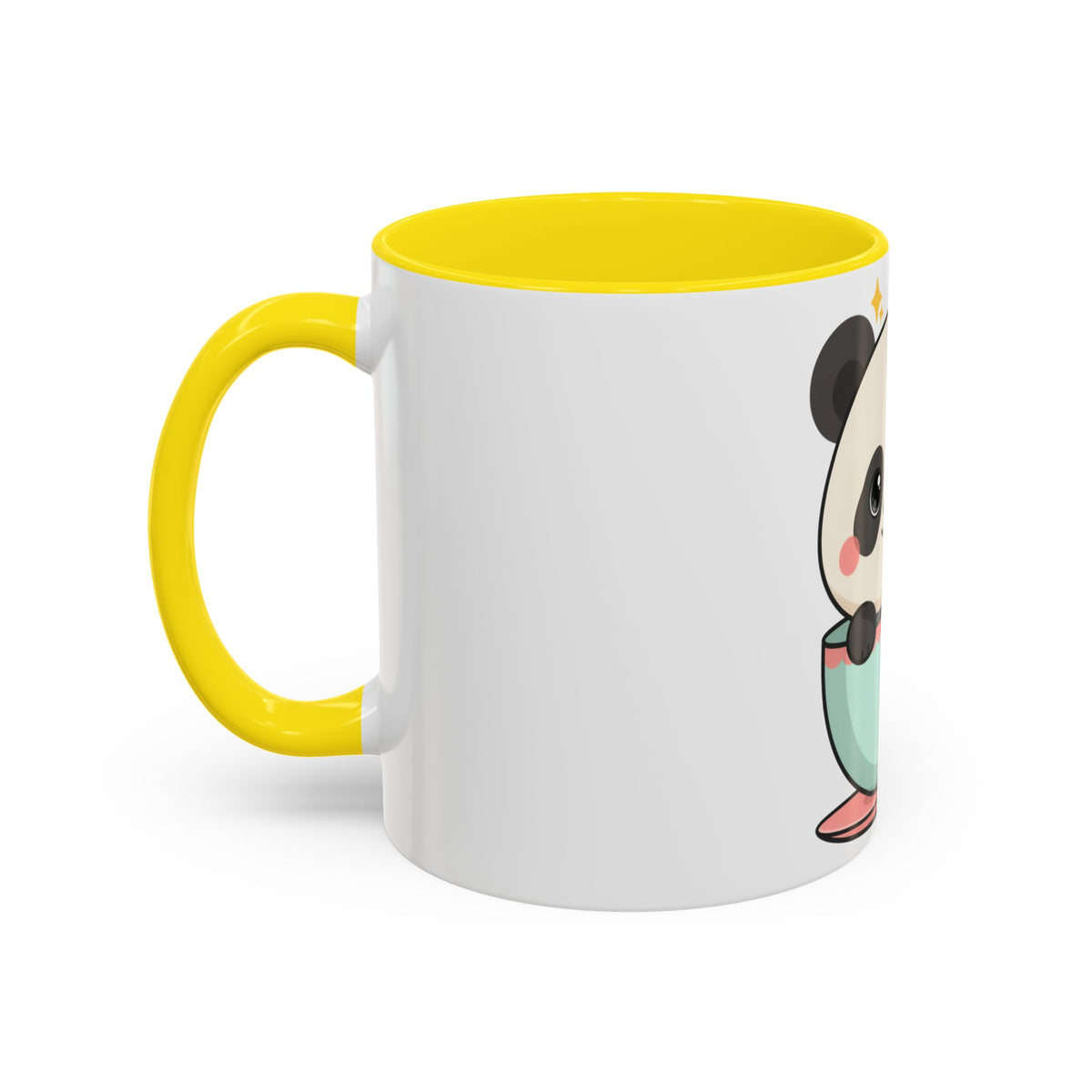 Kawaii Panda Accent Coffee Mug for Panda Lovers