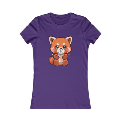 Kawaii Red Panda Bubble Tea Women's Tee
