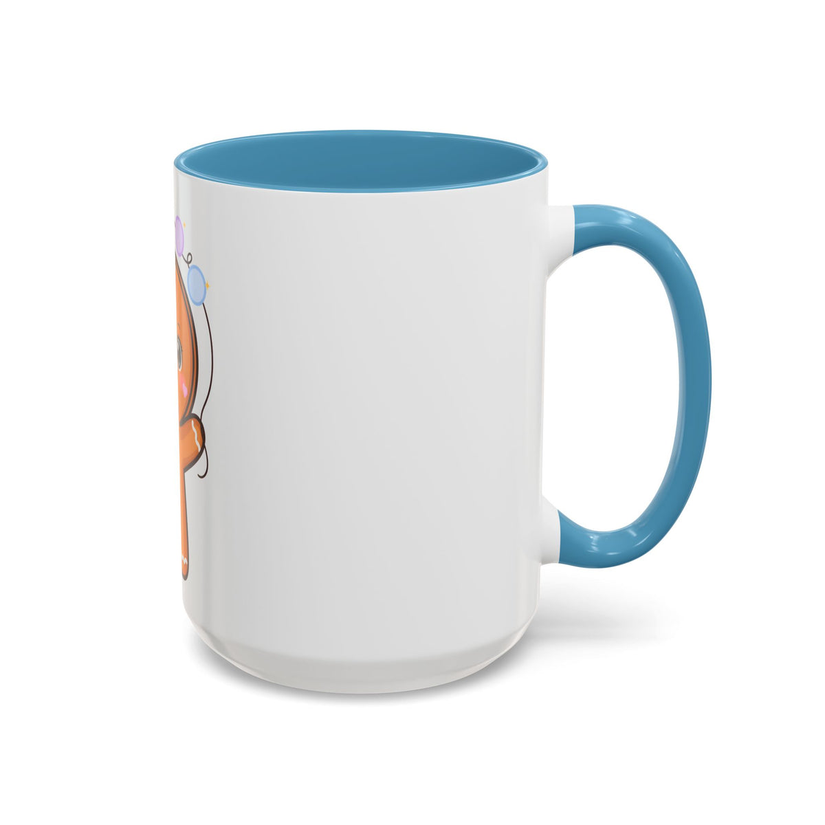 Gingerbread Man Accent Coffee Mug, Cute Kawaii Holiday Gift