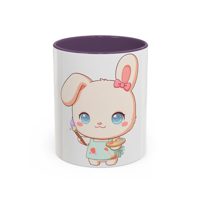 Kawaii Bunny Coffee Mug for Artists and Cute Art Lovers