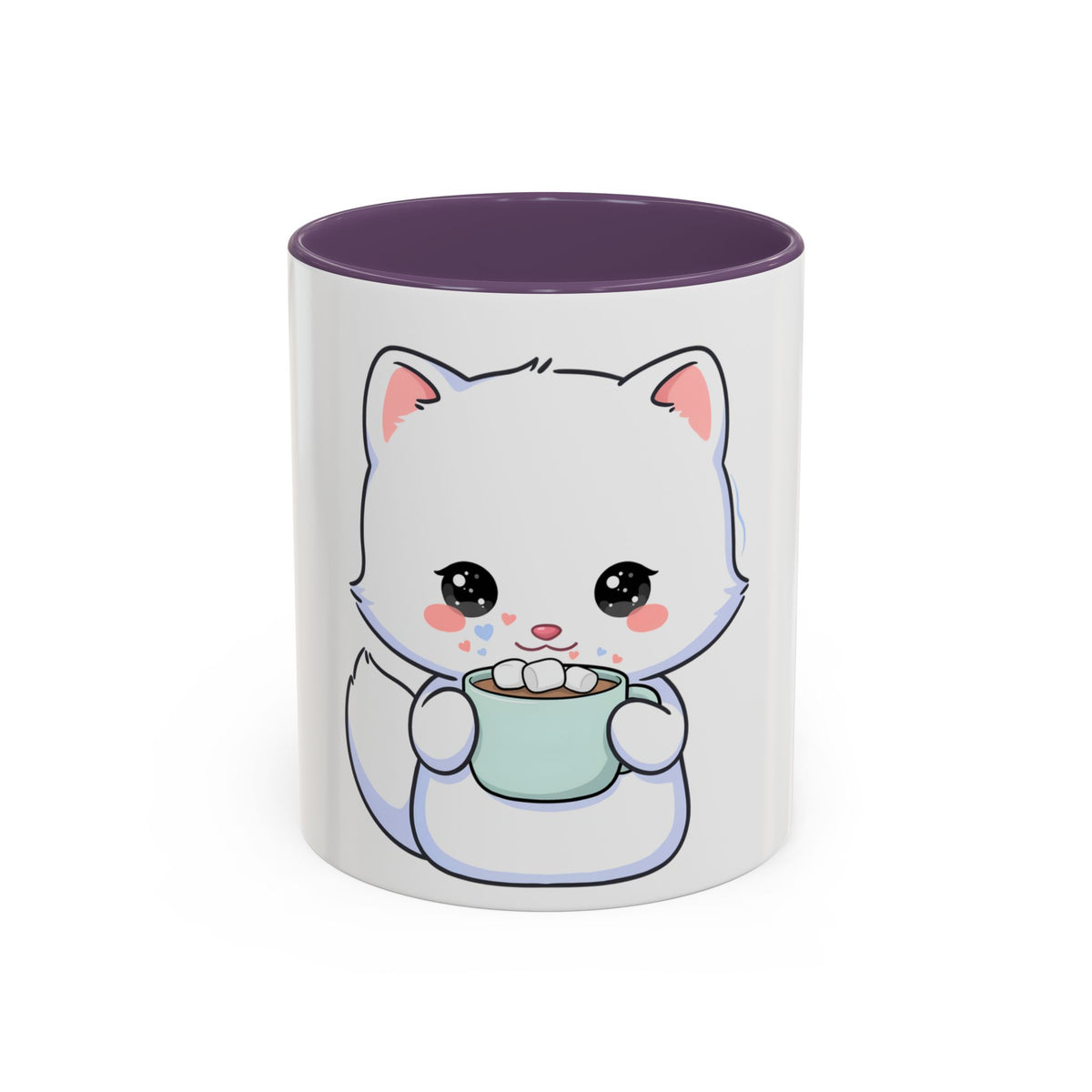 Kawaii Arctic Fox Mug – Cute Cocoa Lover Accent Coffee Mug