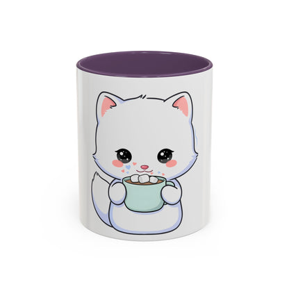 Kawaii Arctic Fox Mug – Cute Cocoa Lover Accent Coffee Mug