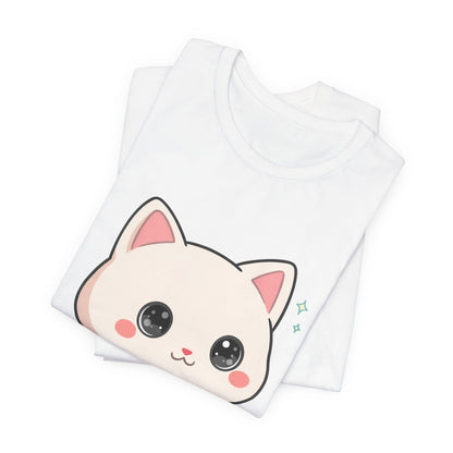 Kawaii Skateboarding Cat T-Shirt – Cute Chibi Kitty Tee