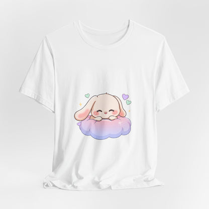 Kawaii Sleeping Bunny Tee, Cute Cloud Nap Unisex Shirt