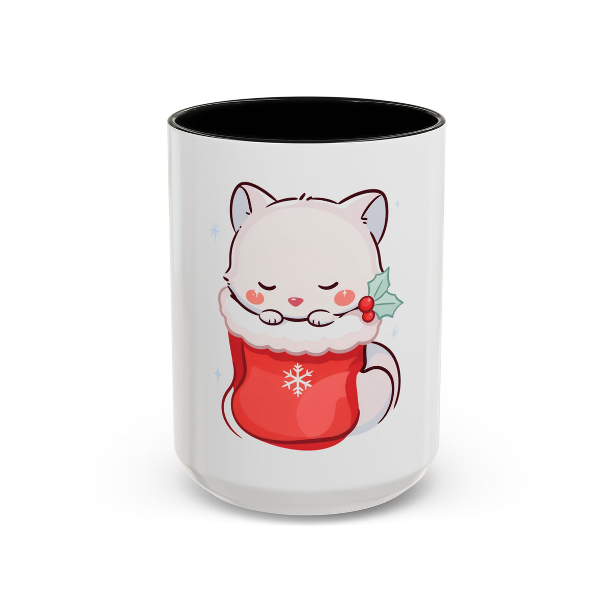 Kawaii Christmas Fox Accent Mug for Cozy Holiday Sips
