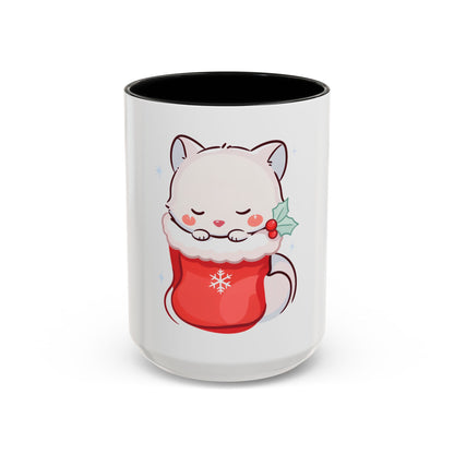 Kawaii Christmas Fox Accent Mug for Cozy Holiday Sips