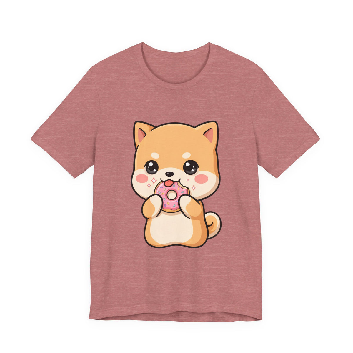 Kawaii Shiba Inu Donut Unisex Jersey Short Sleeve Tee