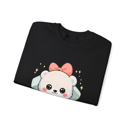 Kawaii Polar Bear Sweatshirt, Cute Gift Box Cub