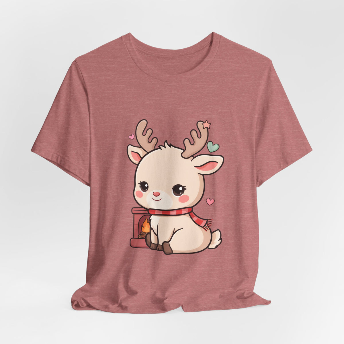 Kawaii Reindeer T-Shirt for Cozy Christmas Fans