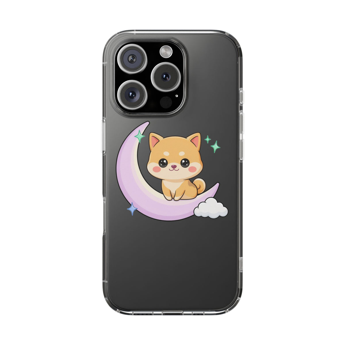 Kawaii Shiba Inu Phone Case – Crescent Moon Cutie