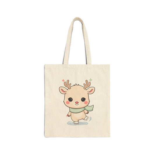 Kawaii Reindeer Tote Bag for Holiday Gift Giving
