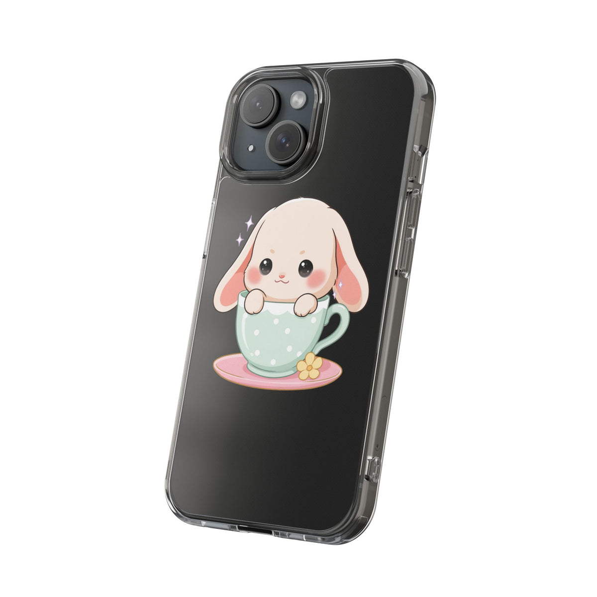 Kawaii Bunny Phone Case, Cute Teacup Rabbit