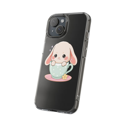 Kawaii Bunny Phone Case, Cute Teacup Rabbit